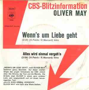 Oliver May - Wenn's Um Liebe Geht