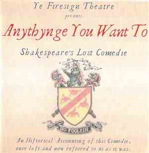 The Firesign Theatre - Anythynge You Want To: Shakespeare's Lost Comedie