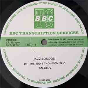 Eddie Thompson Trio / Paz - Jazz-London 19 & 20