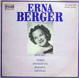 Erna Berger, Mozart, Verdi, Donizetti, Rossini, Nicolai - Erna Berger