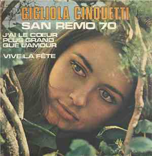 Gigliola Cinquetti - J'ai Le Cœur Plus Grand Que L'Amour / Vive La Fête