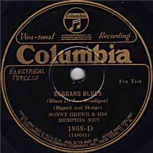 Sonny Greer & His Memphis Men - Beggars Blues / Saturday Night Function