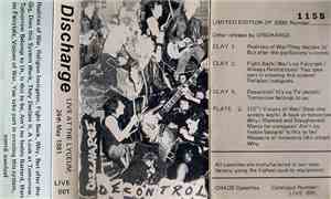 Discharge - Live At The Lyceum; 24th May 1981