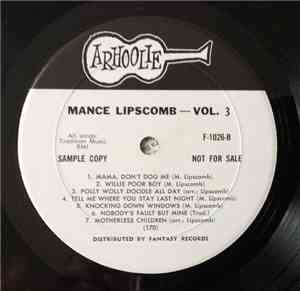 Mance Lipscomb - Vol. 3: Texas Songster In A Live Performance
