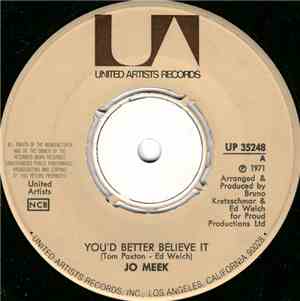 Jo Meek - You'd Better Believe It