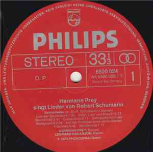 Hermann Prey / Robert Schumann - Hermann Prey Singt Lieder Von Robert Schum ...