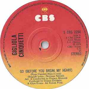 Gigliola Cinquetti - Go (Before You Break My Heart)