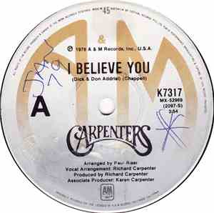 Carpenters - I Believe You