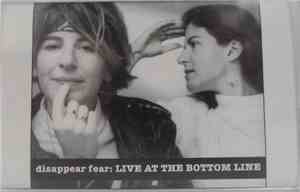 Disappear Fear - Live At The Bottom Line