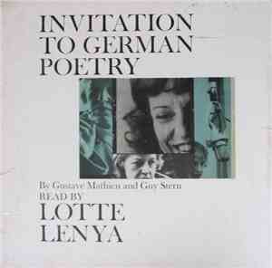 Lotte Lenya - Invitation To German Poetry