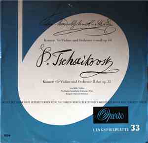 Felix Mendelssohn-Bartholdy, P. Tschaikovsky, Ivry Gitlis, Pro Musica Symph ...
