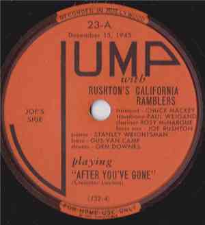 Rushton's California Ramblers - After You've Gone / The Girl Friend
